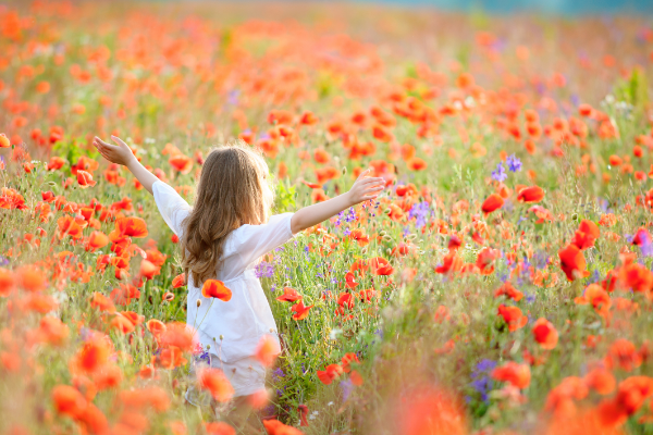 A little girl filled with joy
